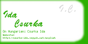 ida csurka business card